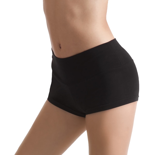 Silkeslen Dam/Dam Dansshorts i bomull Stor Svart Black Large