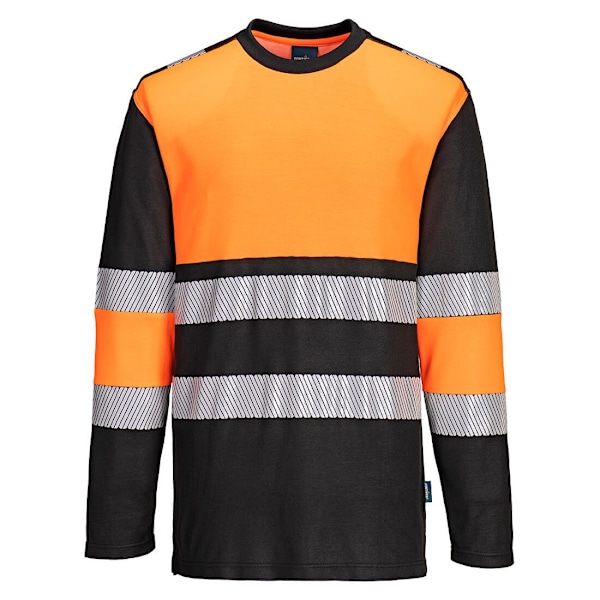 Portwest Herr PW3 Bomull Hög Synlighet T-shirt 4XL Orange/Svart Orange/Black 4XL