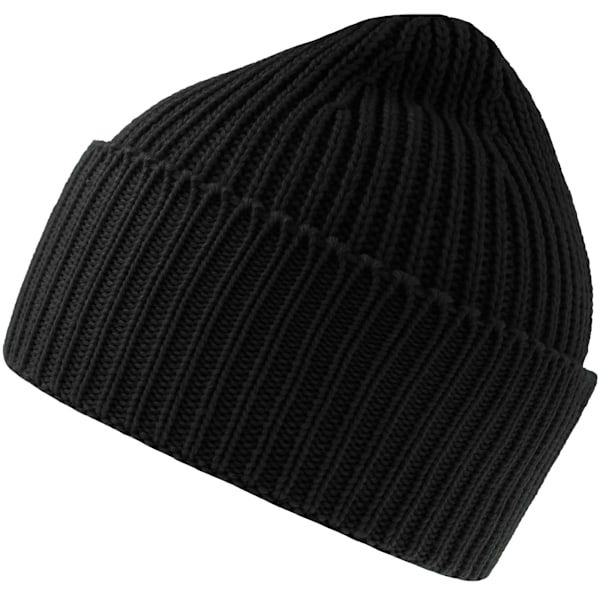 Atlantis Unisex Vuxen Ek Chunky Knit Beanie One Size Svart Black One Size