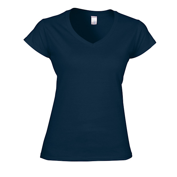 Gildan Dam/Dam Soft Style V-halsad T-shirt M Marinblå Navy M