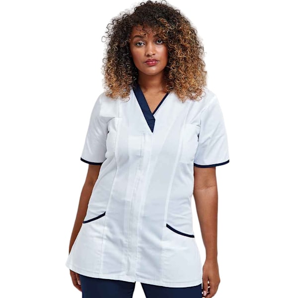 Premier Womens/Ladies Daisy Healthcare Tunic 22 UK Vit/Marinblå White/Navy 22 UK