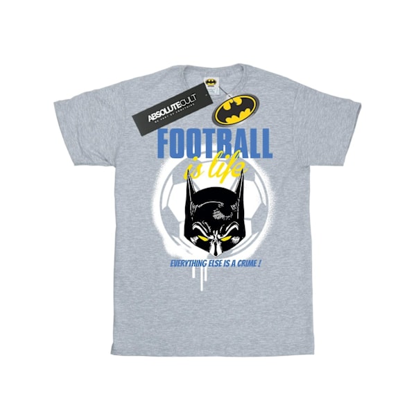 DC Comics Boys Batman Fotboll är livet T-shirt 5-6 år Sport Sports Grey 5-6 Years