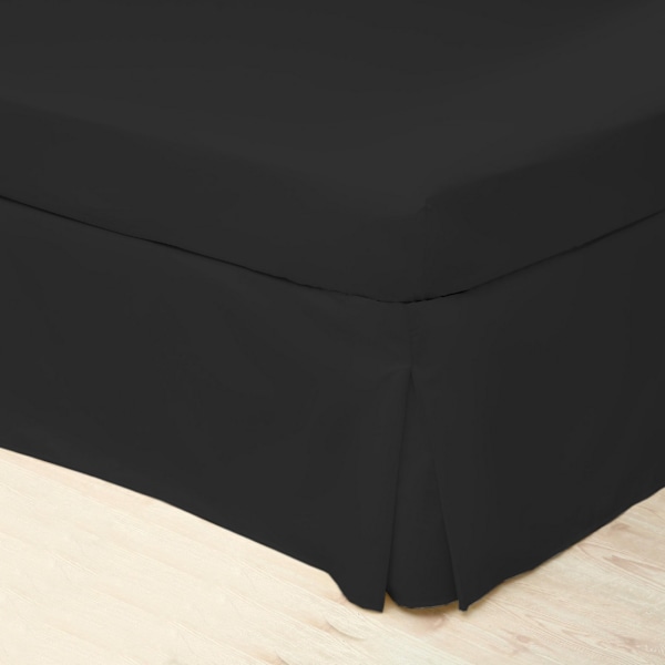 Belledorm Easycare Percale Platform Valance Single Black Black Single
