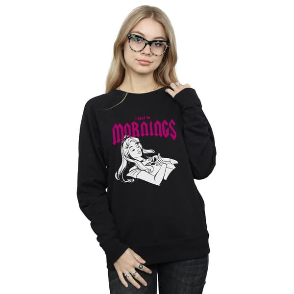 Disney Dam/Kvinnor Törnrosa Don´t Do Mornings Sweatshirt Black L