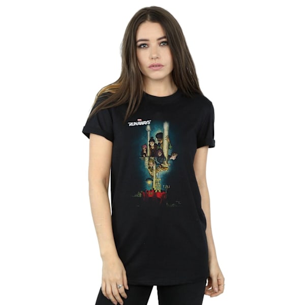 Marvel Womens/Ladies Runaways Poster Bomull Boyfriend T-Shirt X Black XL