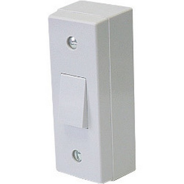 Dencon 6A 1 Gang 2 Way Architrave Switch med monteringsbox One Grey One Size