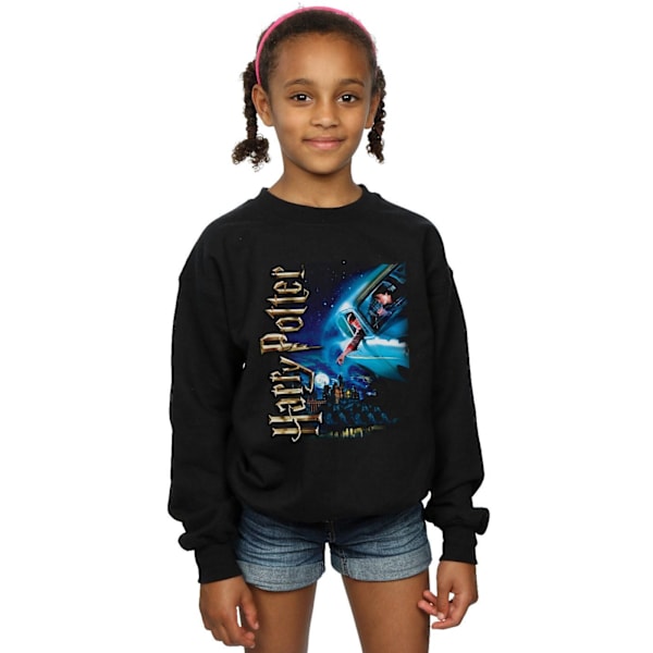 Harry Potter Girls Smiles At Hogwarts Sweatshirt 5-6 år Svart Black 5-6 Years