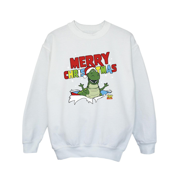 Disney Girls Toy Story Rex Jul Burst Sweatshirt 5-6 år White 5-6 Years