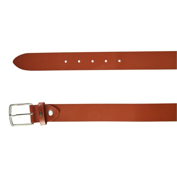 Lacoste Herr Logotyp Läderbälte 110cm Brun Tan 110cm