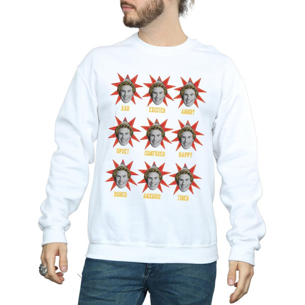 Elf Mens Buddy Moods Sweatshirt 3XL Vit White 3XL