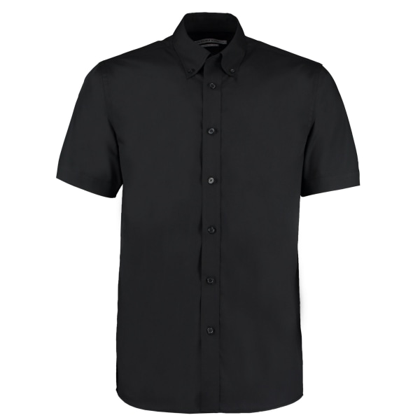 Kustom Kit Mens Workforce Klassisk kortärmad skjorta XL Svart Black XL