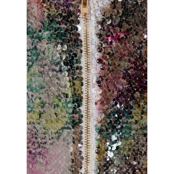 Girls On Film Dam/Dam Aion Metallic Sequin Klänning 12 UK Si Silver 12 UK
