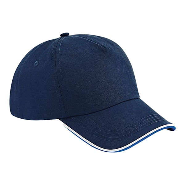 Beechfield Authentic 5-Panel Keps One Size Fransk Marin/Ljus Ro French Navy/Bright Royal/White One Size