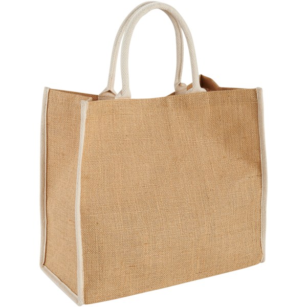 Bullet The Large Jute Tote (2-pack) 40 x 20 x 35cm Naturlig/Vit Natural/White 40 x 20 x 35cm
