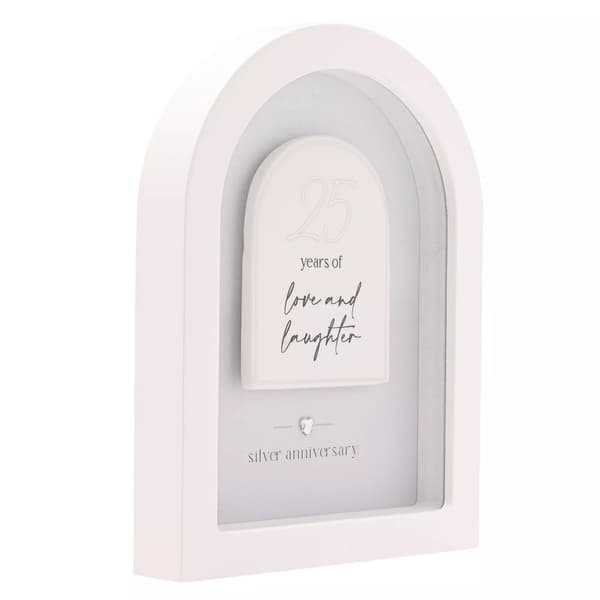 Amore Arch Plaque 18cm - 25 År One Size Vit White One Size