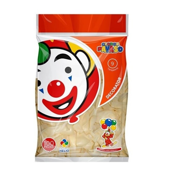 Globos Payaso Latex Transparent Ballong (100-pack) En Storlek Clear One Size