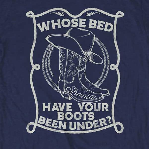 Shania Twain Unisex Vuxen Whose Bed Have Your Boots Been Under? Navy Blue M