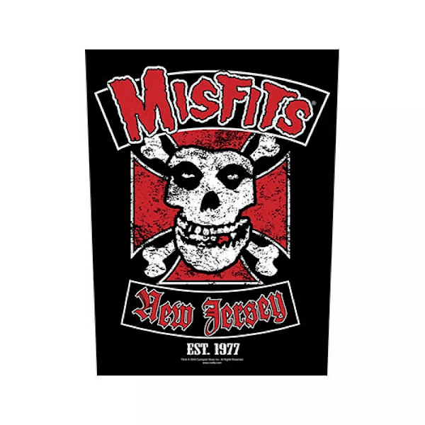 Misfits Biker Patch One Size Svart/Röd/Vit Black/Red/White One Size