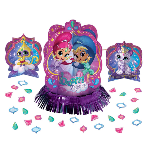 Shimmer And Shine Bordsdekoration Set En Storlek Flerfärgad Multicoloured One Size
