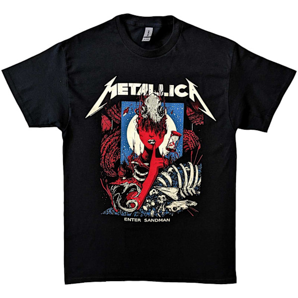 Metallica Unisex Adult Enter Sandman Poster Bomull T-Shirt M Svart Black M