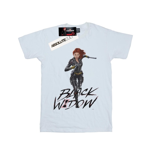 Marvel Girls Black Widow Movie Natasha Running Cotton T-shirt 1 White 12-13 Years