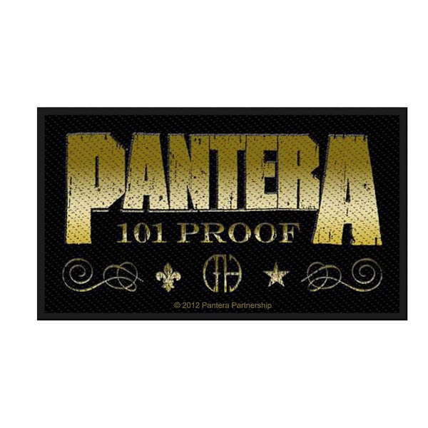 Pantera 101 Proof vävd patch One Size Svart/Guld Black/Gold One Size