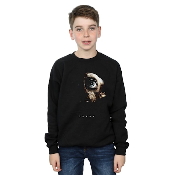Harry Potter Pojkar Dobby Porträtt Sweatshirt 7-8 År Svart Black 7-8 Years