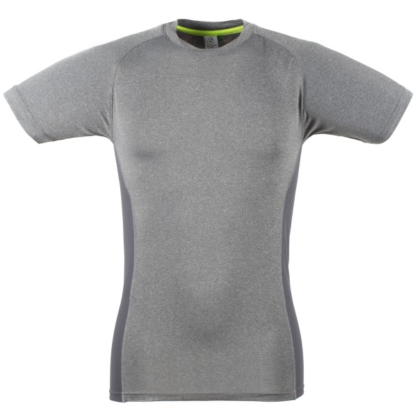 Tombo Teamsport Herr Slim Fit Kortärmad T-Shirt XL Grå Marl Grey Marl / Grey XL