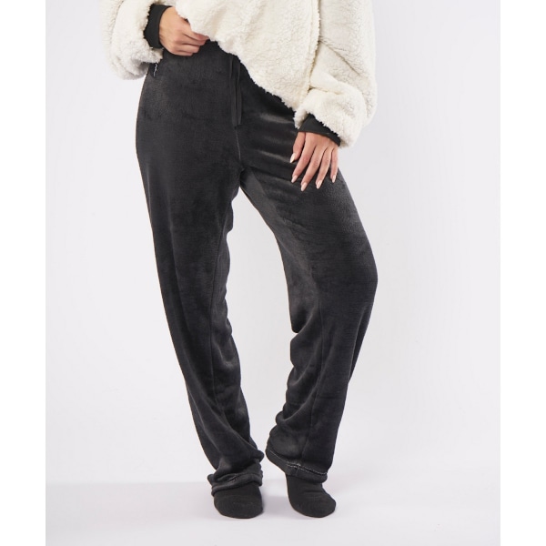 Ribbon Unisex Vuxen Eskimo Stil Fleece Lounge Byxor S-M Svart Black S-M