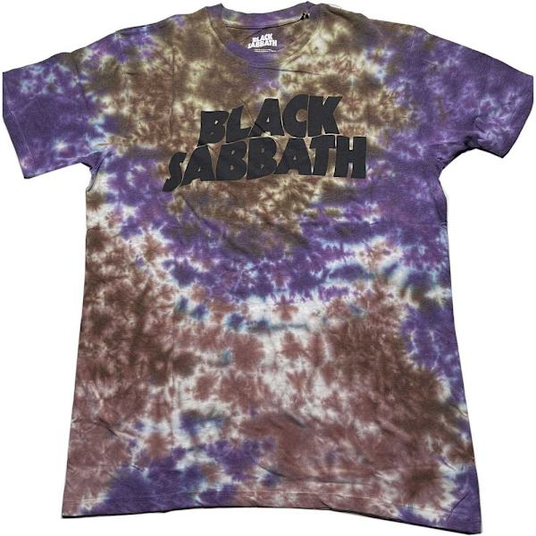 Black Sabbath Unisex Vuxen Wavy Logo T-Shirt L Lila/Brun Purple/Brown L