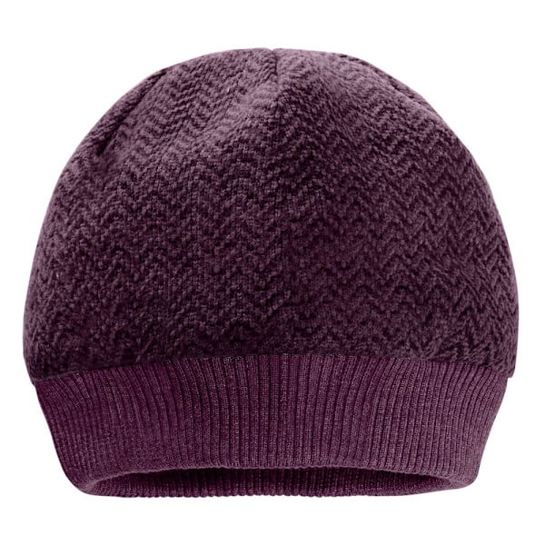 Jack Wolfskin Dam/Kvinnor Patan Stickad Mössa M Aubergine Aubergine M