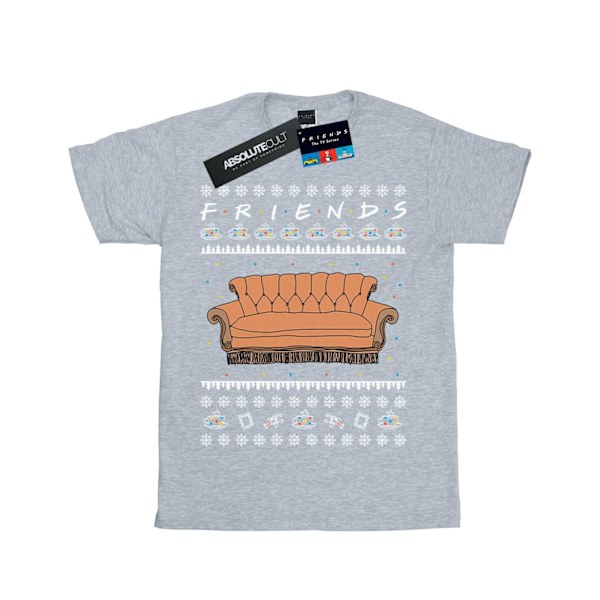 Friends Girls Fair Isle Couch Bomull T-shirt 12-13 år Sport Sports Grey 12-13 Years