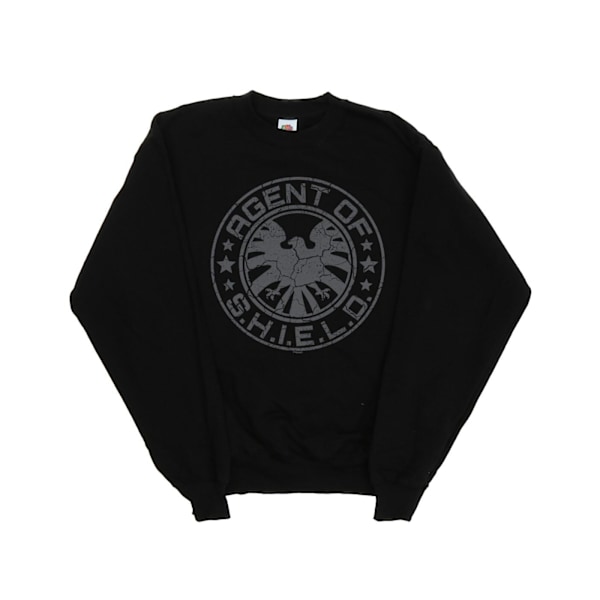 Marvel Herr Avengers Shield Beaten Circle Sweatshirt M Svart Black M