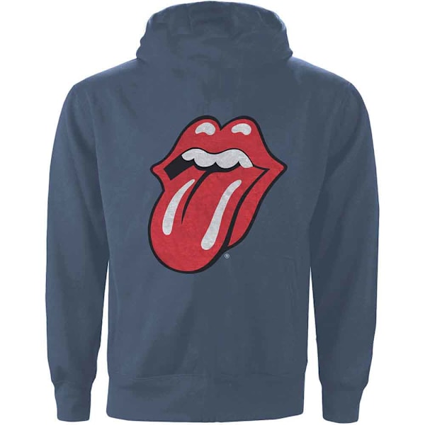 The Rolling Stones Unisex Adult Classic Tongue Full Zip Hoodie Petrol Blue M