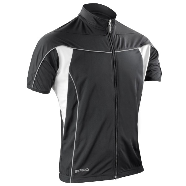 Spiro Mens Bikewear Full Zip Performance Jacket S Svart/Vit Black/White S