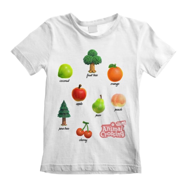 Animal Crossing Barn/barn Frukt och träd T-shirt 3-4 Ja White 3-4 Years