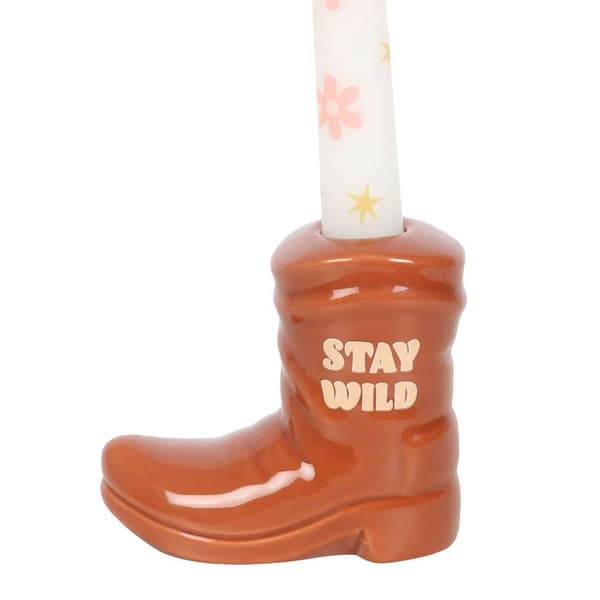 Something Different Cowboy Boot Ljus & Hållare One Size Vit/ White/Red One Size