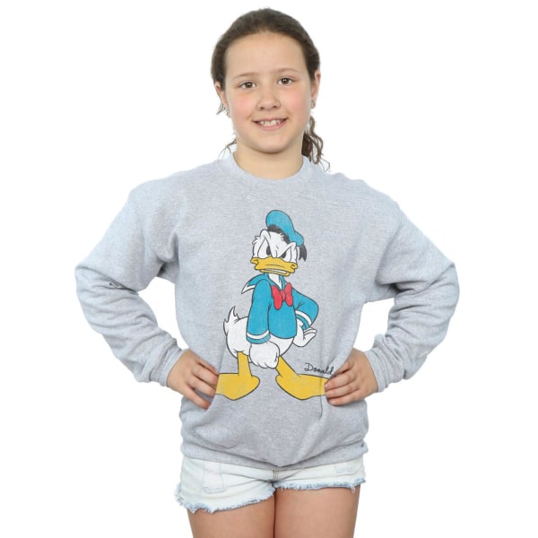 Disney Girls Donald Duck Arg Sweatshirt 9-11 år Sport Gre Sports Grey 9-11 Years