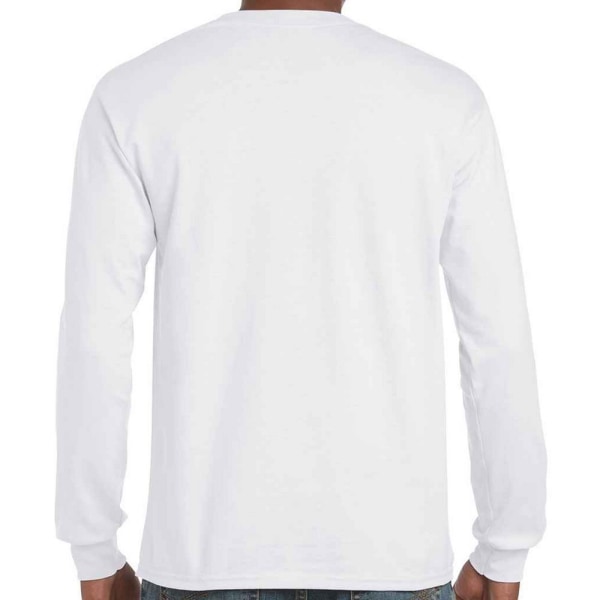 Gildan Herr Ultra Cotton Långärmad T-shirt S Vit White S