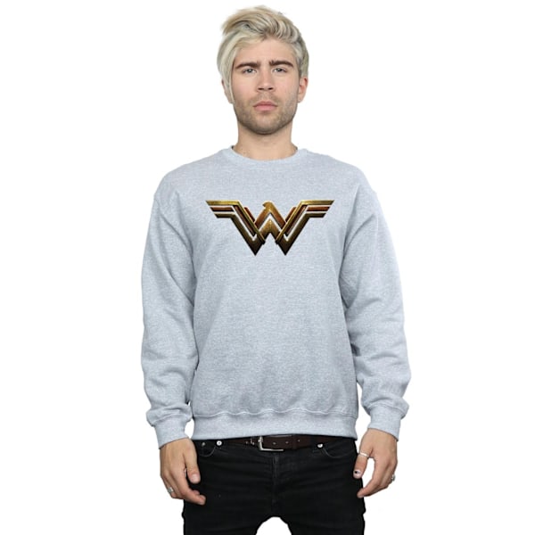 DC Comics Justice League Movie Wonder Woman Emblem Sweatshirt för män Sports Grey M