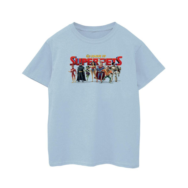 DC Comics Boys DC Comics DC League Of Super-Pets Group Logo T-S Baby Blue 7-8 Years