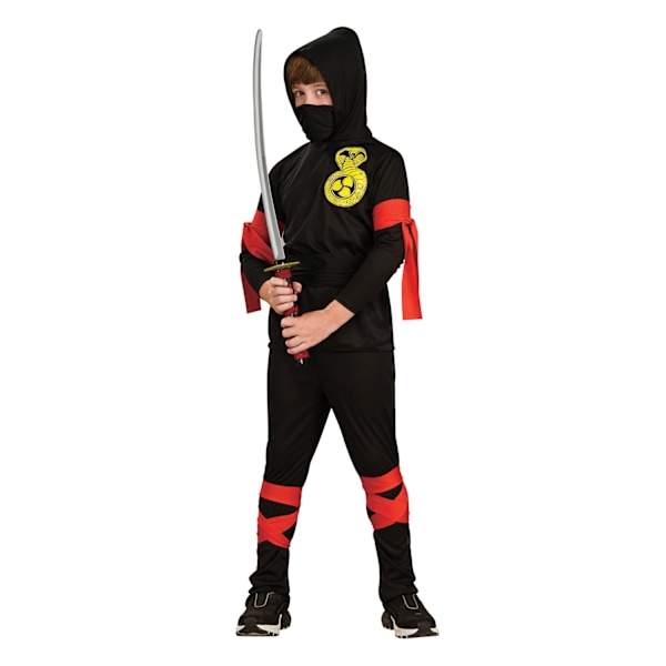 Bristol Novelty Barnkostym för barn/barn Ninja 4-6 år Svart Black/Yellow 4-6 Years