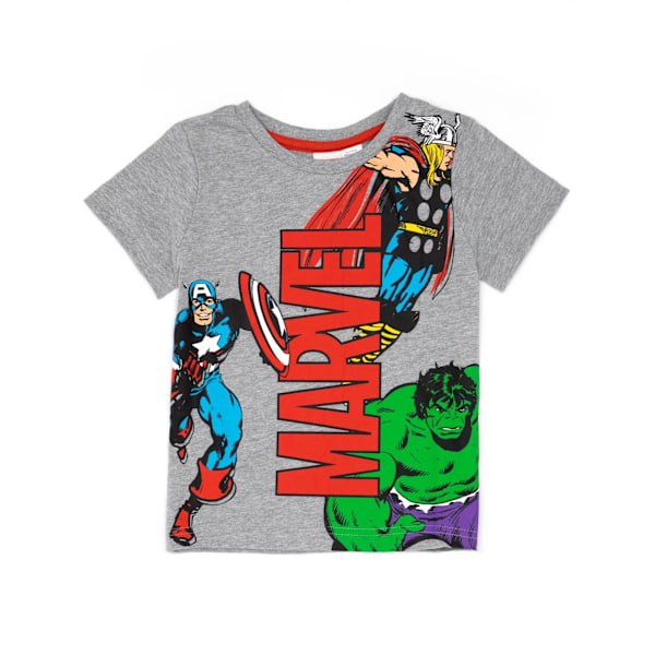 Marvel Boys Superhero Short Pyjamas Set 7-8 år Grå/Svart Grey/Black 7-8 Years