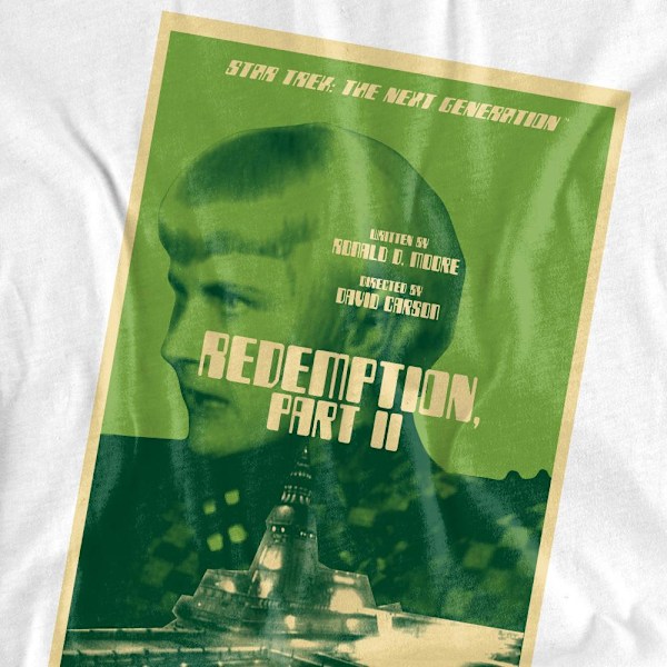 Star Trek Unisex Vuxen The Next Generation Säsong 5 Avsnitt 1 T-shirt White M