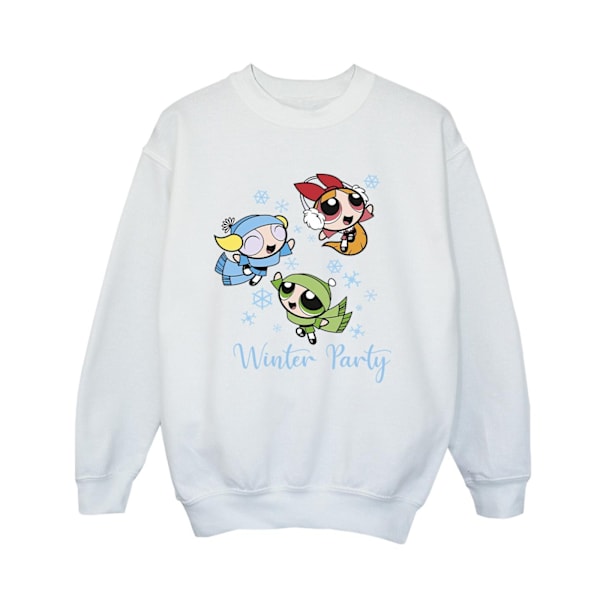 Powerpuff Girls Boys Girls Vinterfest Sweatshirt 7-8 År White 7-8 Years