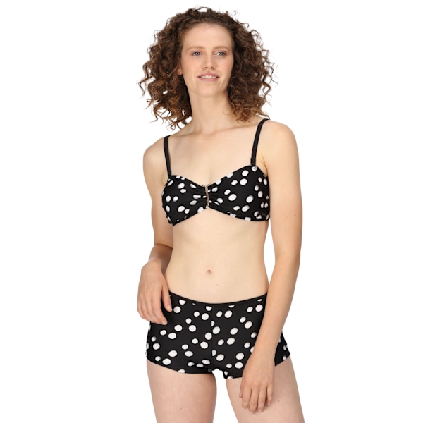 Regatta Womens/Ladies Aceana III Polka Dot Bikini Top 12 UK Bla Black/White 12 UK