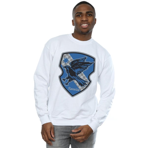 Harry Potter Herr Ravenclaw Crest Flat Sweatshirt L Vit White L