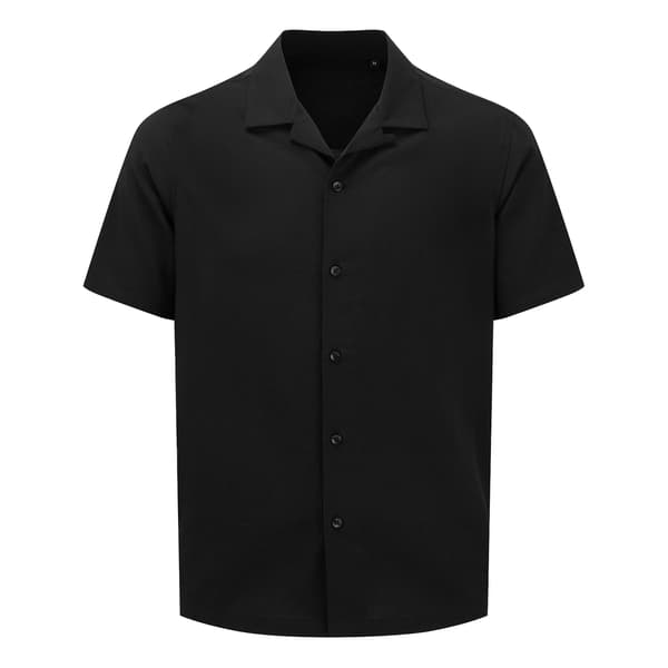 Wombat Herrskjorta, avslappnad passform, M, enfärgad svart Solid Black M