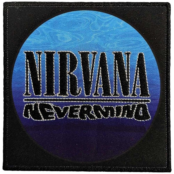 Nirvana Nevermind Wavy Logo Strykjärnsmärke En Storlek Svart/Blå Black/Blue One Size