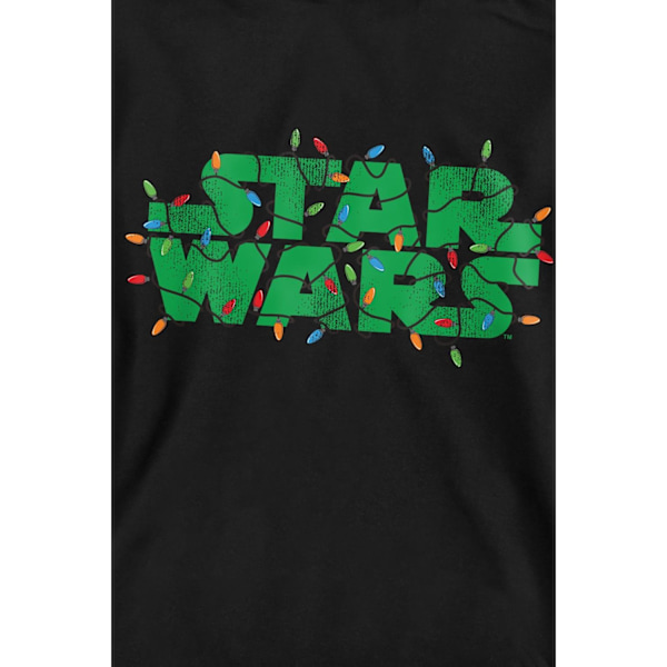 Star Wars Unisex Julbelysning Logga Sweatshirt XL Svart Black XL